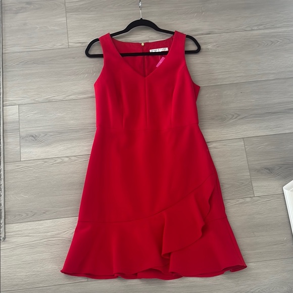 Trina Turk Vibrant Red Asymmetrical Dress - Picture 1 of 7